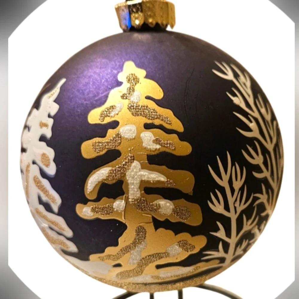 Hand Crafted Upcycled Christmas Tree Ornaments Gold